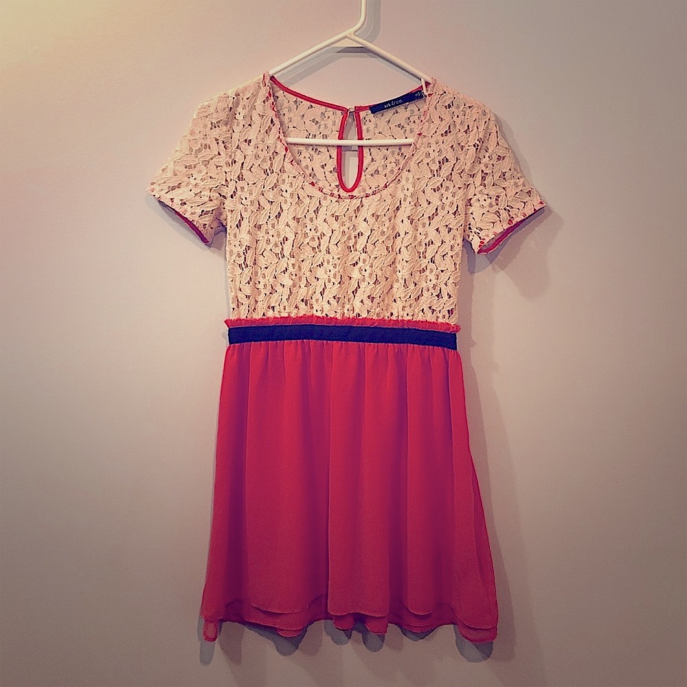 Ark & Co. Lace and Chiffon Dress EUC